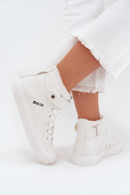 Peau réchauffer chaussures décontractées BIG STAR V274541FDANS couleur blanche