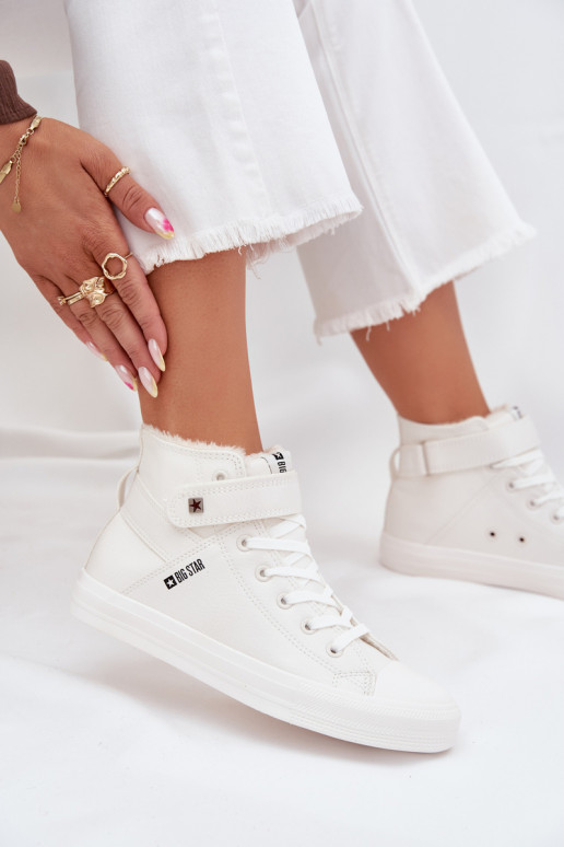 Peau réchauffer chaussures décontractées BIG STAR V274541FDANS couleur blanche