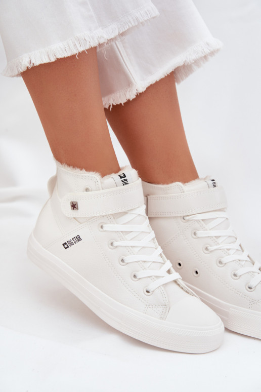 Peau réchauffer chaussures décontractées BIG STAR V274541FDANS couleur blanche