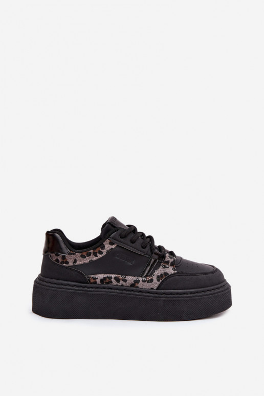 Féminin Chaussures modèle baskets avec une plateforme Big Star SS274358 avec des motifs en fourrure de léopard couleur noire Féminin Chaussures modèle baskets avec une plateforme Big Star SS274358 avec des motifs en fourrure de léopard couleur noire