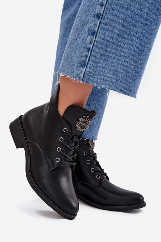 chaussures à talons bas pour femmes avec des talons larges Avec des décorations Detalem réchauffer couleur noire Cylira chaussures à talons bas pour femmes avec des talons larges Avec des décorations Detalem réchauffer couleur noire Cylira