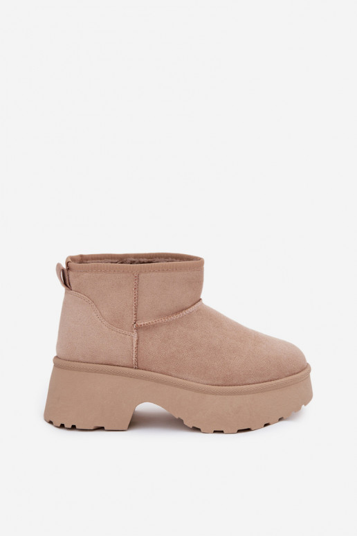 Bottes de neige Le bas des femmes Un modèle convaincant réchauffer avec de la fourrure à l intérieur couleur kaki Il fautvelle