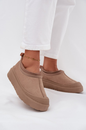 Bottes de neige Féminin avec une plateforme Avec un dessus bas beige Izamine 2