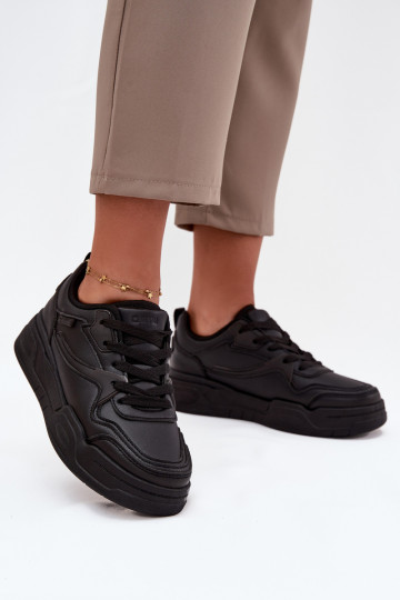 Chaussures modèle baskets Féminin avec une plateforme Big Star SS274589 HI-POLY SYSTEM couleur noire 2