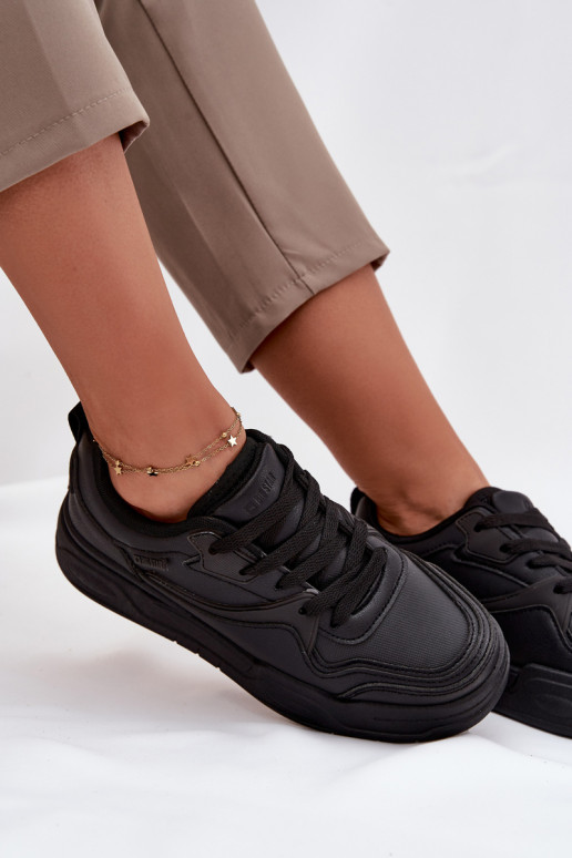 Chaussures modèle baskets Féminin avec une plateforme Big Star SS274589 HI-POLY SYSTEM couleur noire