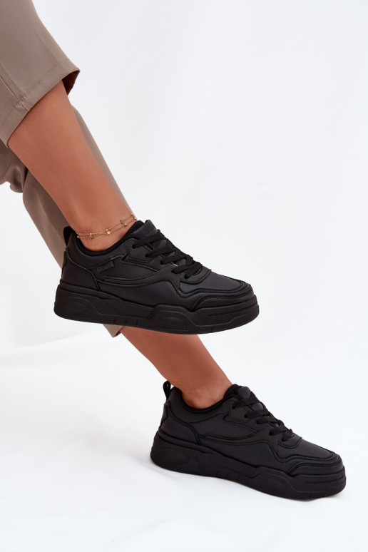Chaussures modèle baskets Féminin avec une plateforme Big Star SS274589 HI-POLY SYSTEM couleur noire