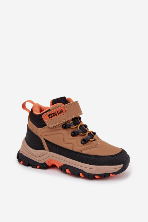 chaussures Bottes de neige Puéril avec attaches adhésives Big Star SS374012 marron