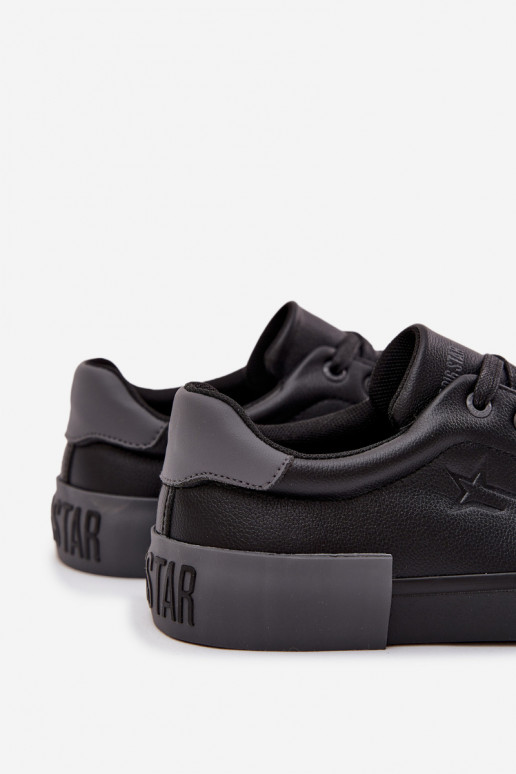 Mâle chaussures décontractées Eko Peau Big Star OO174019 couleur noire Mâle chaussures décontractées Eko Peau Big Star OO174019 couleur noire