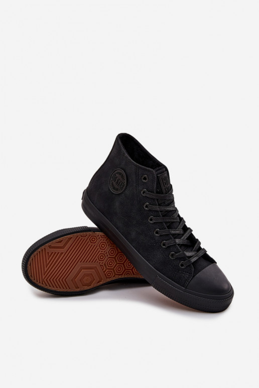 Chaussures décontractées pour hommes réchauffer en cuir écologique Big Star OO174247 HI-POLY SYSTEM couleur noire Chaussures décontractées pour hommes réchauffer en cuir écologique Big Star OO174247 HI-POLY SYSTEM couleur noire