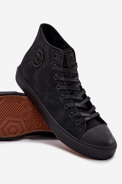 Chaussures décontractées pour hommes réchauffer en cuir écologique Big Star OO174247 HI-POLY SYSTEM couleur noire Chaussures décontractées pour hommes réchauffer en cuir écologique Big Star OO174247 HI-POLY SYSTEM couleur noire