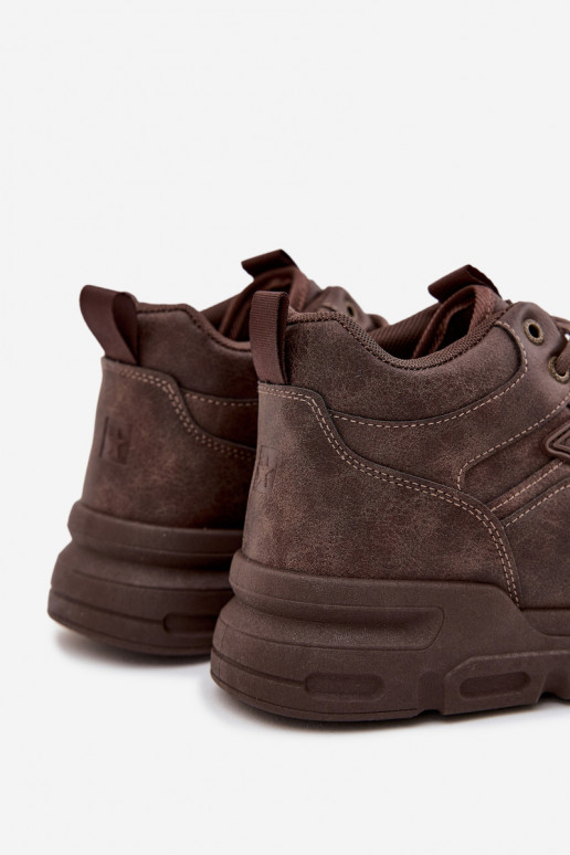 Chaussures modèle baskets Mâle Big Star SS174283 HI-POLY SYSTEM marron foncé