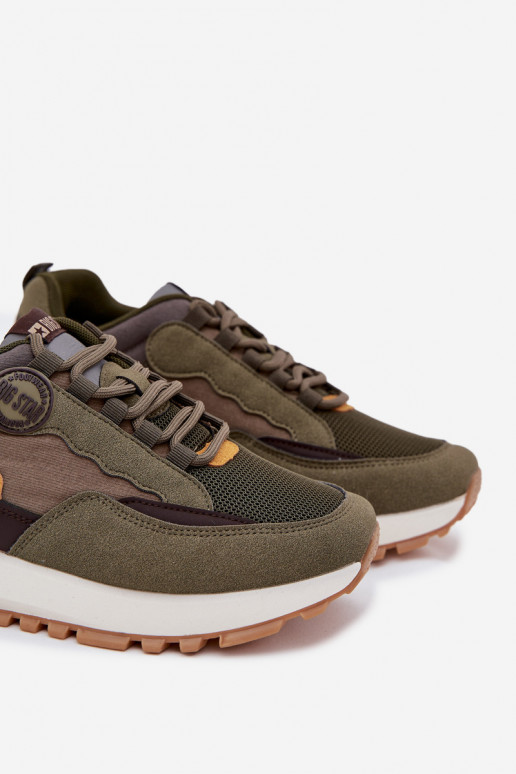 baskets Chaussures modèle baskets Mâle Big Star RR174280 HI-POLY SYSTEM couleur kaki