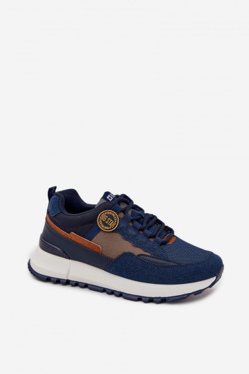 Baskets de sport pour hommes bleu foncé "Big Star RR174279 HI-POLY SYSTEM"