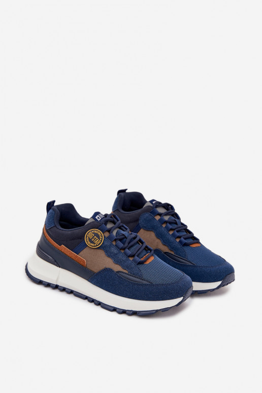 baskets Chaussures modèle baskets Mâle Big Star RR174279 HI-POLY SYSTEM bleu foncé