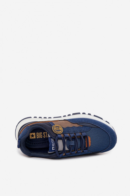 baskets Chaussures modèle baskets Mâle Big Star RR174279 HI-POLY SYSTEM bleu foncé