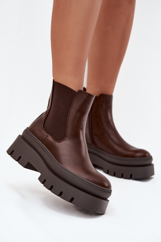 réchauffer bottes élégantes Féminin avec une plateforme CzekoladoÀe Ismira réchauffer bottes élégantes Féminin avec une plateforme CzekoladoÀe Ismira