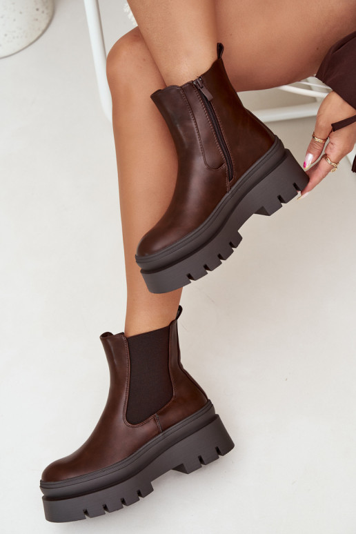 réchauffer bottes élégantes Féminin avec une plateforme CzekoladoÀe Ismira réchauffer bottes élégantes Féminin avec une plateforme CzekoladoÀe Ismira