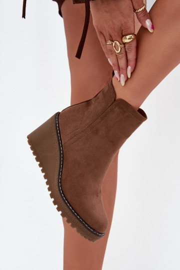 réchauffer Bottes Sur un coinen daim écologiqueu marron Il fautvona 2