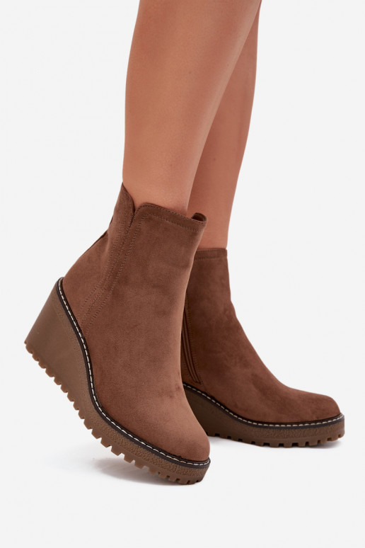 réchauffer Bottes Sur un coinen daim écologiqueu marron Il fautvona