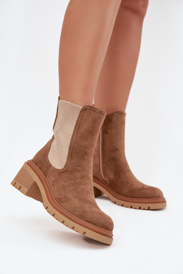 Bottines stylées pour femmes doublées couleur sable Zoralia