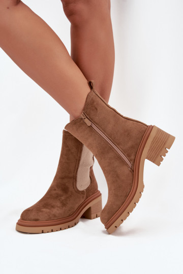 Bottines stylées pour femmes doublées couleur sable Zoralia 2