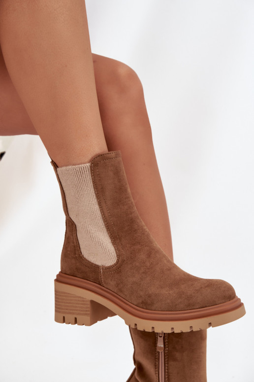 bottes élégantes Féminin réchauffer Klocke beige Zoralia