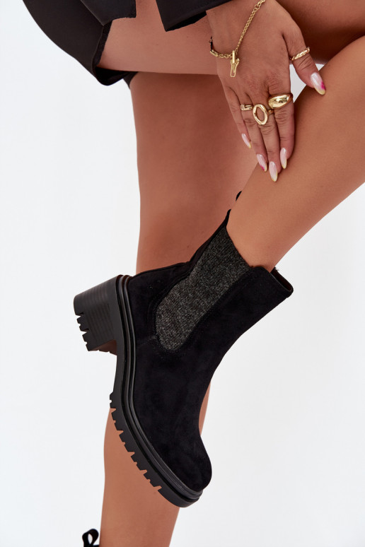 bottes élégantes Féminin réchauffer Klocke couleur noire Zoralia