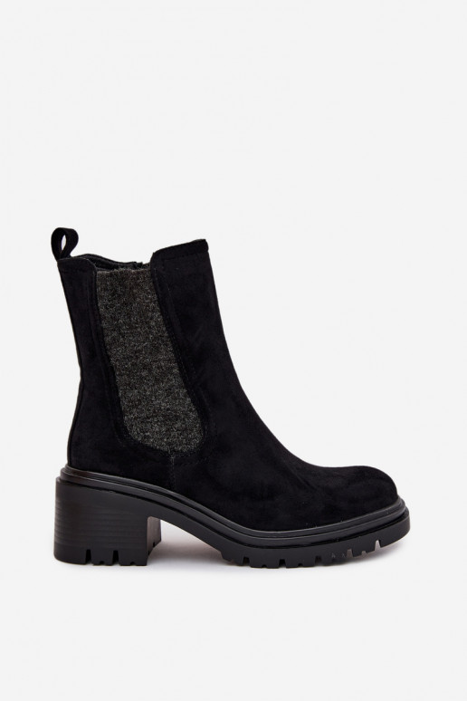 bottes élégantes Féminin réchauffer Klocke couleur noire Zoralia