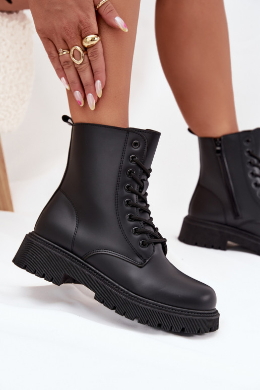Bottines de travail Féminin réchauffer Au Château couleur noire Tavera