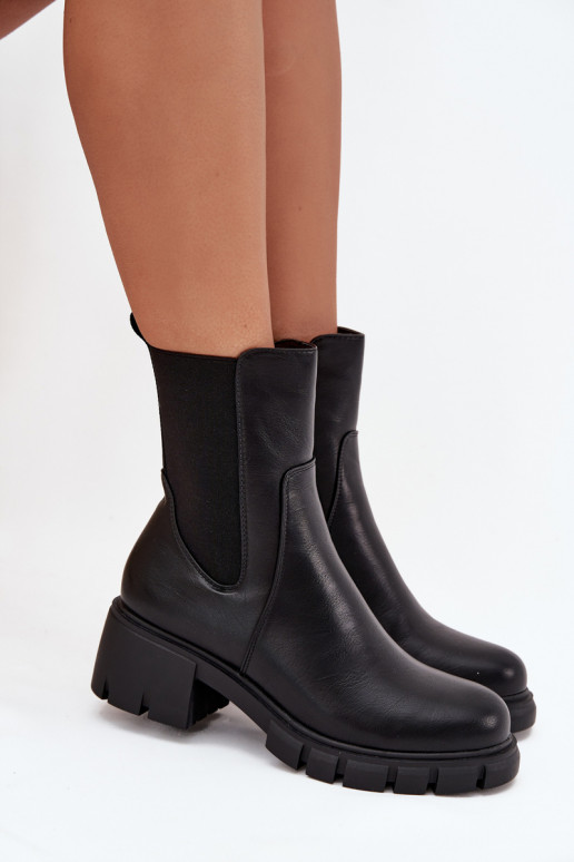 Bottes pour femmes Klocke Eko Peau couleur noire Kyra Bottes pour femmes Klocke Eko Peau couleur noire Kyra