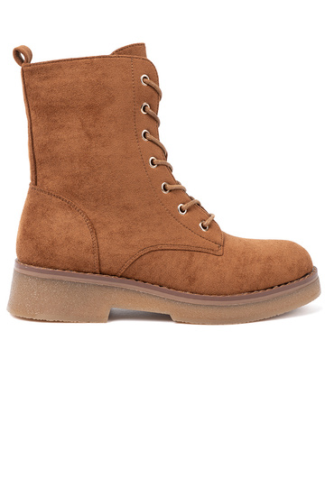 Pratique bottes d équitation hautes À kolorze karmeloÀym sur une semelle plate 2