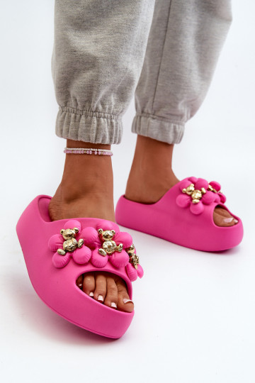Chaussons Femme Chaussons légers avec de beaux détails à semelle massive en rose Bremavia 2