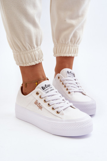 Chaussures plateforme pour femmes Lee Cooper LCW-24-31-2725 blanc