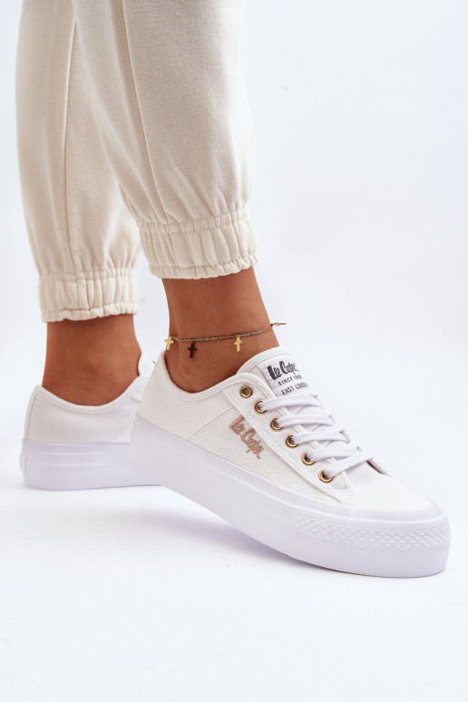 Chaussures plateforme pour femmes Lee Cooper LCW-24-31-2725 blanc