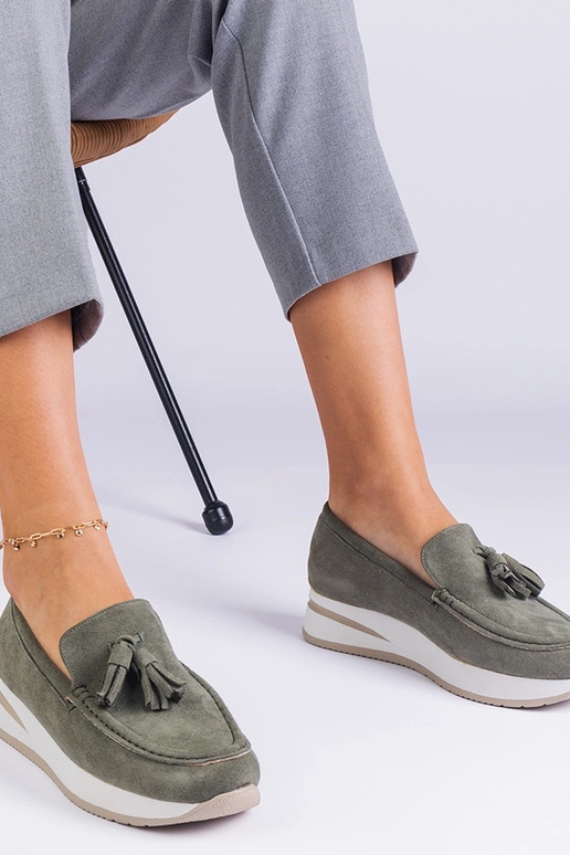 Chaussures à plateforme vertes pour...