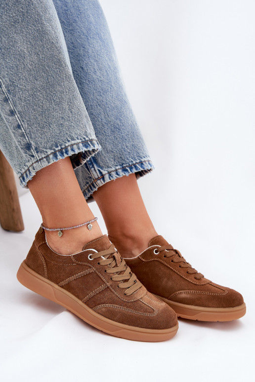 en daim Faible Chaussures modèle baskets Féminin marron Paliana