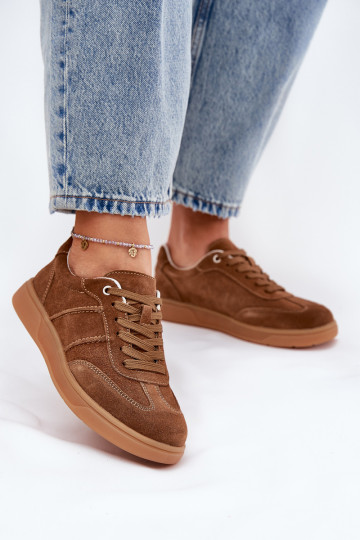 en daim Faible Chaussures modèle baskets Féminin marron Paliana 2