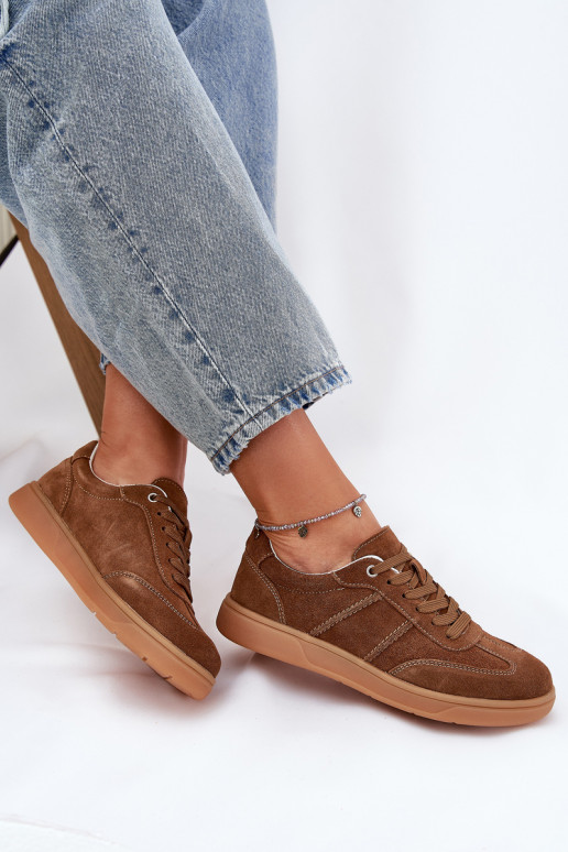 en daim Faible Chaussures modèle baskets Féminin marron Paliana