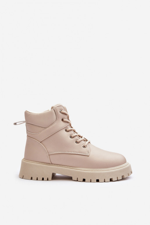 Féminin chaussures avec fermetures éclair réchauffer beige Gremiva