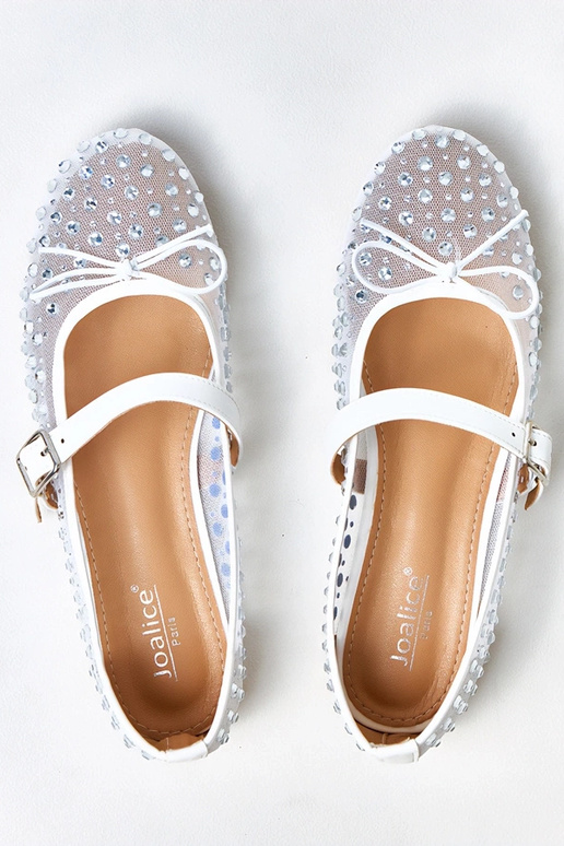 Ballerines blanches en mesh avec...