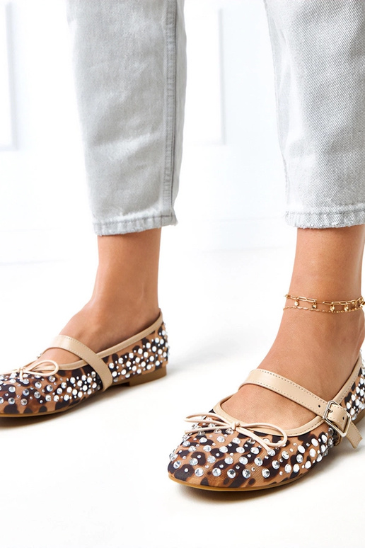 Ballerines en mesh à motif léopard...