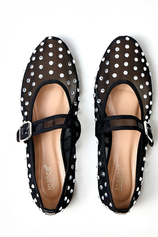 Ballerines noires en mesh avec...