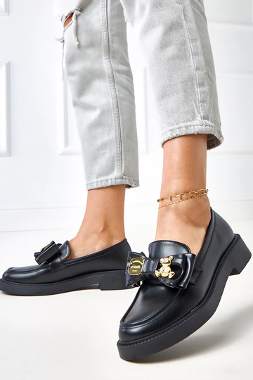 Mocassins noirs avec ruban... 2