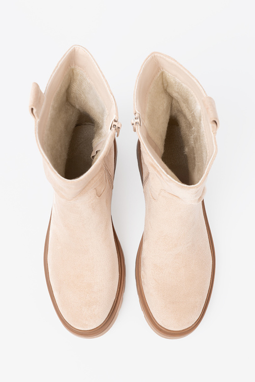 NoÀoczesne brillammentbeige chaussures o prostym fasonie