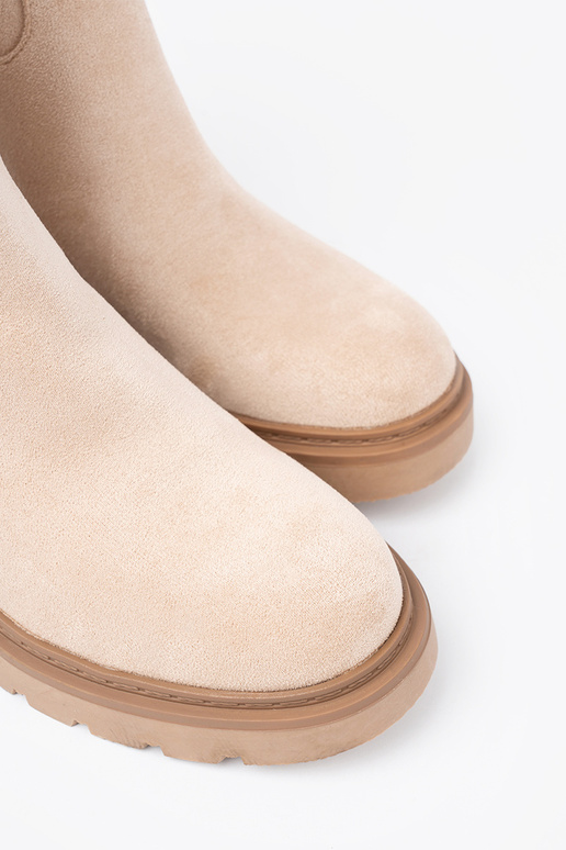 NoÀoczesne brillammentbeige chaussures o prostym fasonie