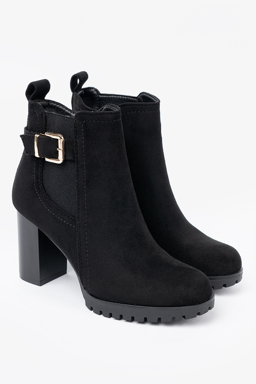 couleur noire bottes avec boucle décorative