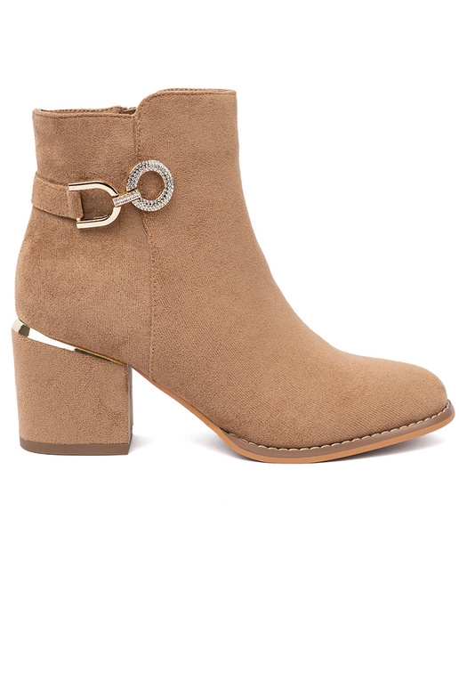 Élégant chaussures À odcieniu brillammentbrunm ze dorém detalem