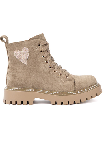 beige bottes d équitation hautes avec le coeur i grubą podeszÀą 2