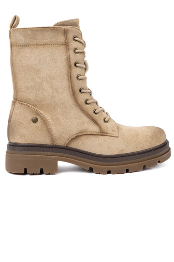 en daim beige bottes d équitation hautes z solidnym bieżnikiem 2