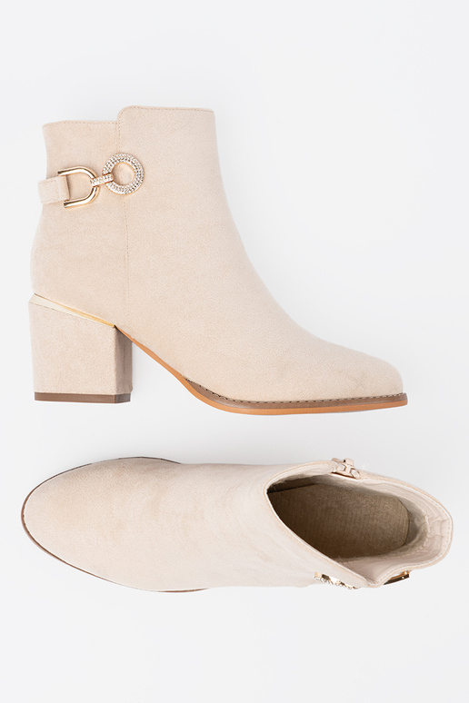 couleur ivoire bottes avec boucle décorative couleur ivoire bottes avec boucle décorative